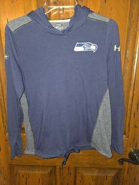 Philadelphia Eagles Under Armour NFL Combine HeatGear Hoodie Navy Womans Small